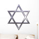 Silver Star David Wall Decal