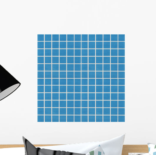 Blue Mosaic Tile Wall Decal