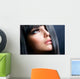 Brunette Makeup Model Right Side Close-Up Wall Decal