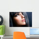 Brunette Makeup Model Right Side Close-Up Wall Decal
