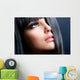 Brunette Makeup Model Right Side Close-Up Wall Decal