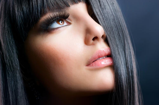Brunette Makeup Model Right Side Close-Up Wall Decal