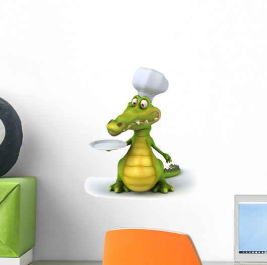 CG Chef Crocodile with Platter Wall Decal