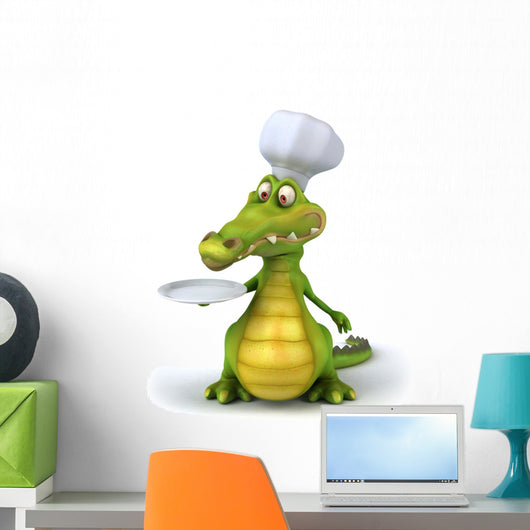 CG Chef Crocodile with Platter Wall Decal