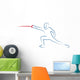 Fencing Thrust Outline Illustration Wall Decal