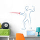 Fencing Pose Outline Illustration Wall Decal