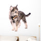 Wolfhound Puppy Standing With Stick Wall Decal