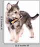 Wolfhound Puppy Standing With Stick Wall Decal