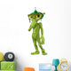 Green Alien Worried About Wall Decal