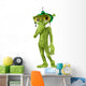 Green Alien Worried About Wall Decal