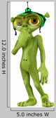 Green Alien Worried About Wall Decal