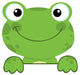Cute Frog Smiling Wall Decal