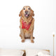 Golden Retriever Wearing a Red Bandana Wall Decal