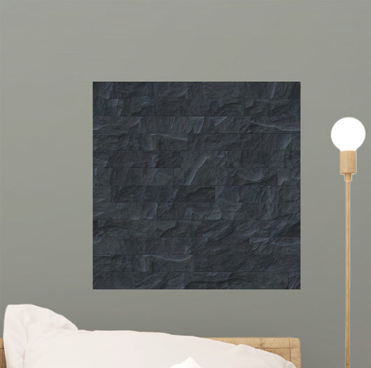 Seamless Black Stone Texture Wall Decal