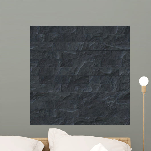 Seamless Black Stone Texture Wall Decal