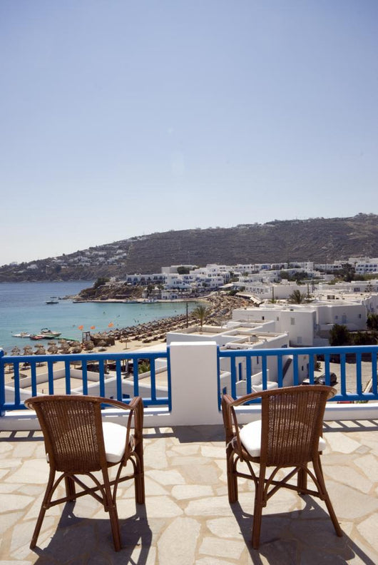 Greek Island Beach And Balcony Wall Decal