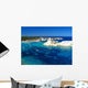 Ocean Bay with White Cliffs Aerial View Wall Decal