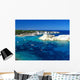 Ocean Bay with White Cliffs Aerial View Wall Decal