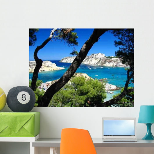 Ocean Bay with White Cliffs Wall Decal