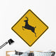 Deer Crossing Sign Wall Decal