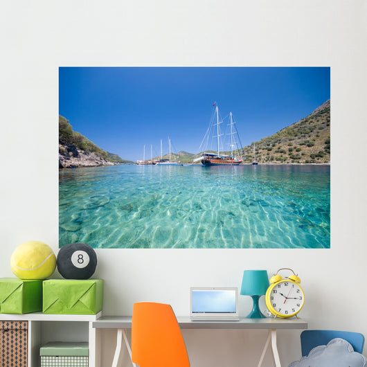 Boats Anchored Bay Turkish Wall Decal