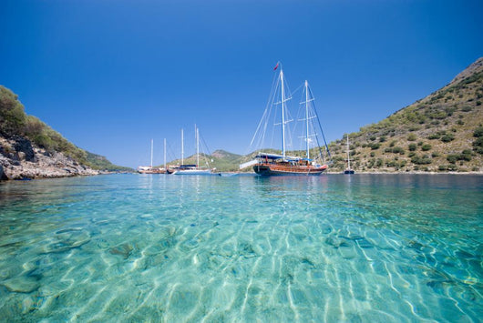 Boats Anchored Bay Turkish Wall Decal