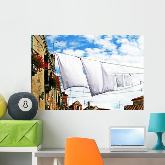 Clothes Hanging Out To Dry Wall Decal