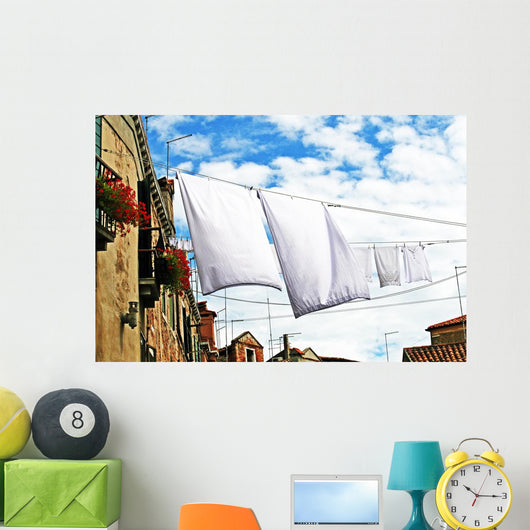 Clothes Hanging Out To Dry Wall Decal