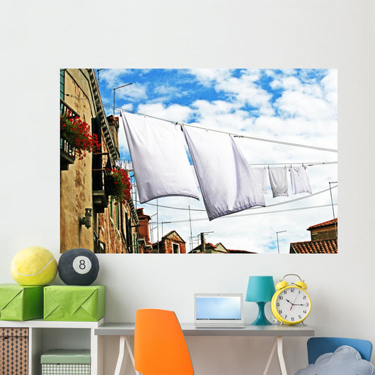 Clothes Hanging Out To Dry Wall Decal