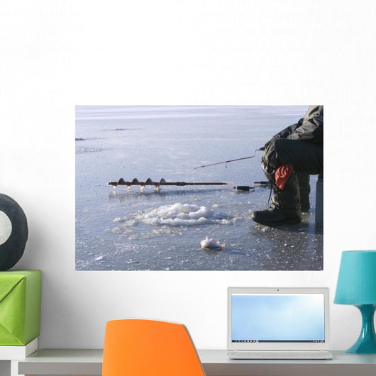 Ice Fishing Lake Wall Decal