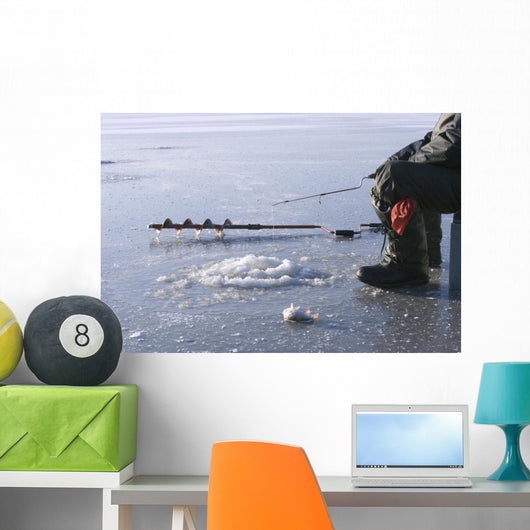 Ice Fishing Lake Wall Decal