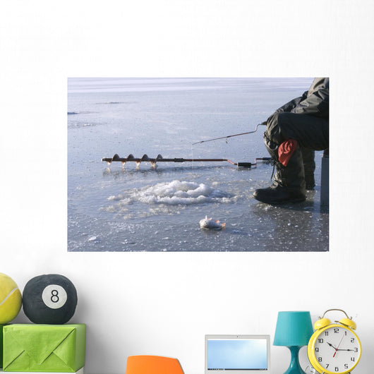 Ice Fishing Lake Wall Decal