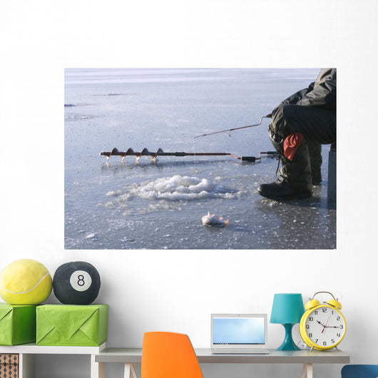 Ice Fishing Lake Wall Decal