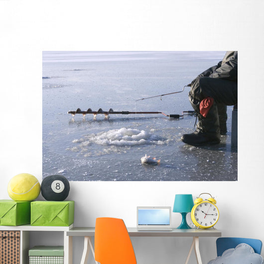 Ice Fishing Lake Wall Decal
