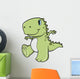 Cute Green Dinosaur T-Rex Wall Decal