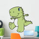 Cute Green Dinosaur T-Rex Wall Decal