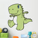 Cute Green Dinosaur T-Rex Wall Decal