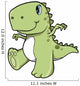 Cute Green Dinosaur T-Rex Wall Decal
