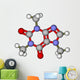 Caffeine Molecular Model Wall Decal