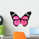 Pink Butterfly White Wall Decal
