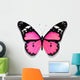 Pink Butterfly White Wall Decal