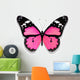 Pink Butterfly White Wall Decal