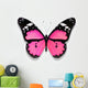 Pink Butterfly White Wall Decal