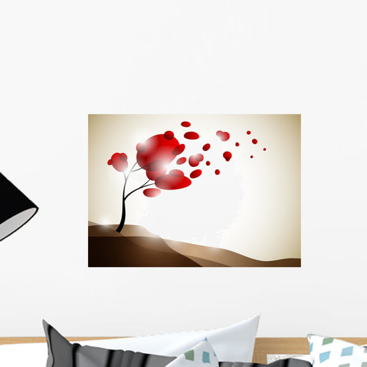 Valentine Tree Abstract Wall Decal