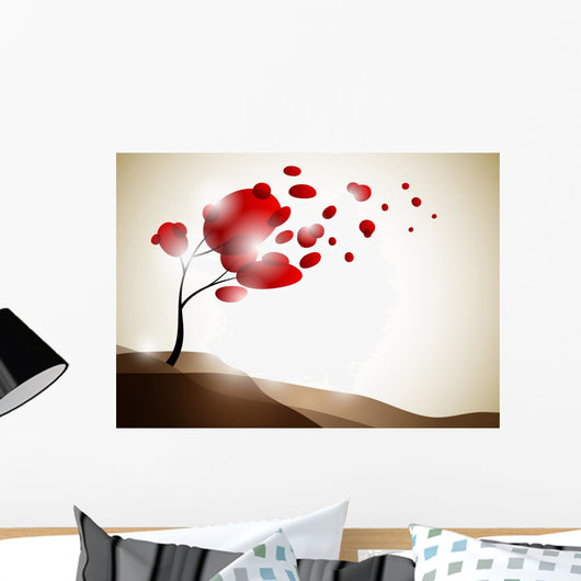 Valentine Tree Abstract Wall Decal