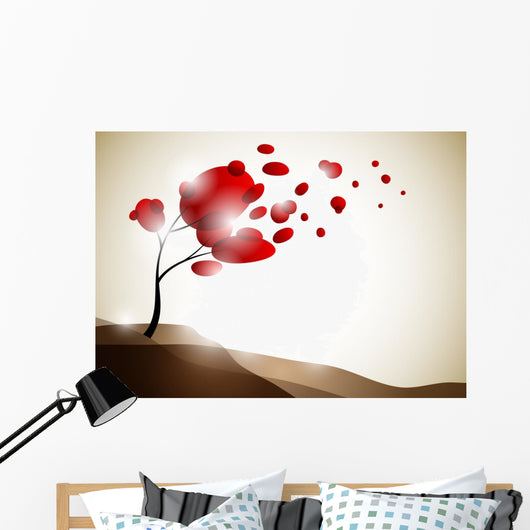 Valentine Tree Abstract Wall Decal