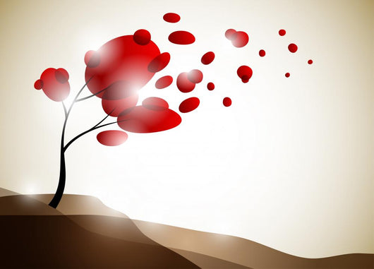 Valentine Tree Abstract Wall Decal