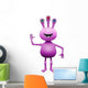 Purple Three-Eyed Extraterrestrial Alien Wall Decal