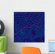 Digital Map Tracking With Red Line Wall Decal
