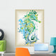 Abstract Seahorse Wall Decal